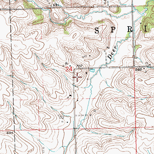 Topographic Map of First Church of the Nazarene, IA