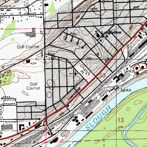Topographic Map of Chancy Lutheran Church, IA