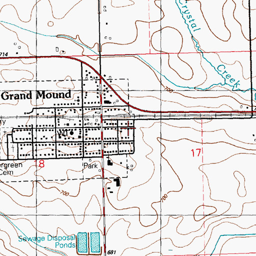 Topographic Map of Saint Pauls United Methodist Church, IA