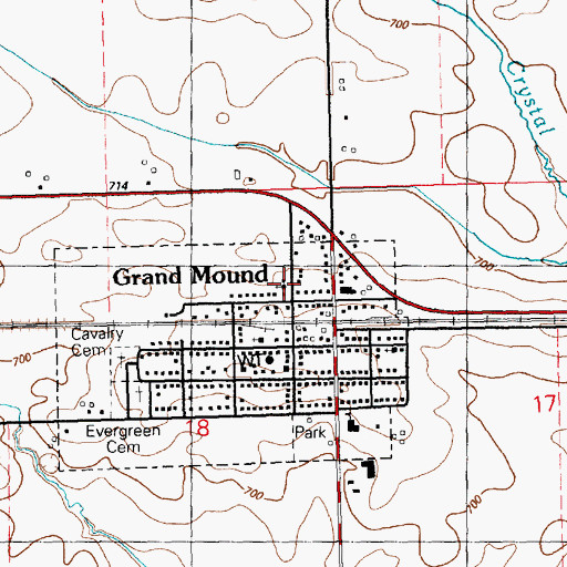 Topographic Map of Immanuel Lutheran Church, IA