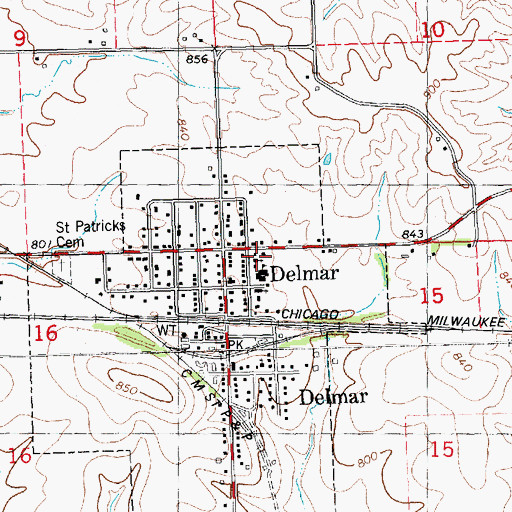 Topographic Map of United Methodist Church, IA
