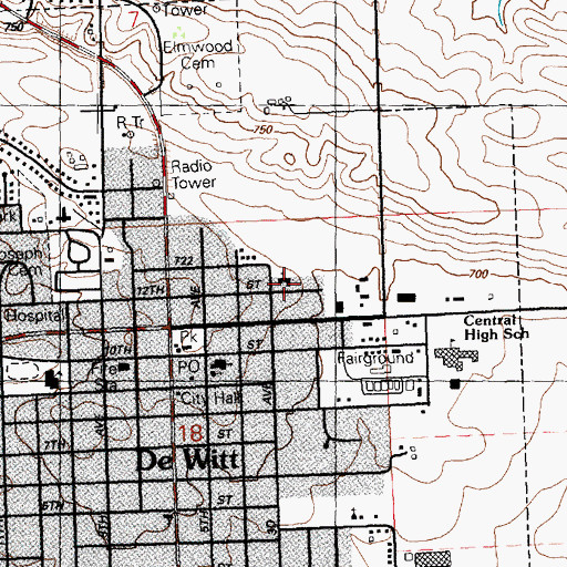 Topographic Map of United Methodist Church, IA