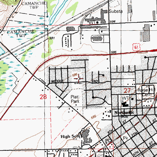 Topographic Map of Church of the Visitation, IA