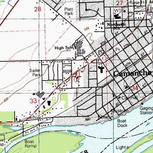Topographic Map of Immanuel Lutheran Church, IA