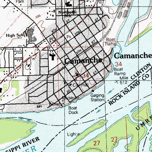 Topographic Map of Saint Marks United Methodist Church, IA
