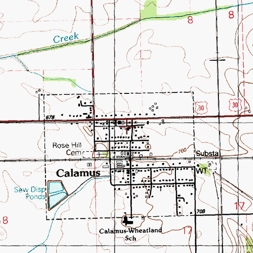 Topographic Map of Faith Lutheran Church, IA