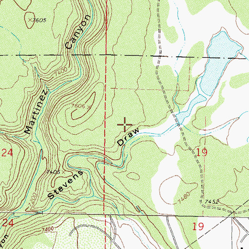 Topographic Map of Town Center Dam, CO