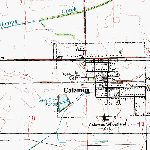 Topographic Map of Kuebler Cemetery, IA