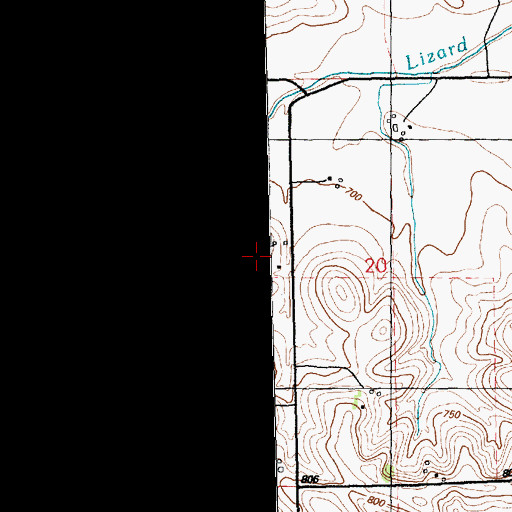 Topographic Map of Homigrahusen Cemetery, IA
