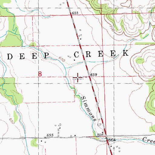 Topographic Map of Valley Cemetery, IA