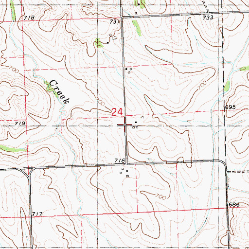 Topographic Map of White Cemetery, IA