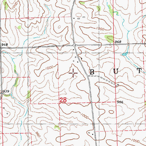 Topographic Map of Alma Post Office (historical), IA