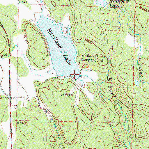 Topographic Map of Haviland Lake Dam, CO