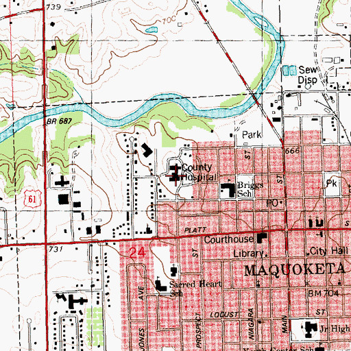 Topographic Map of Orthopaedic Specialists Center, IA