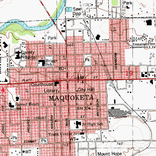 Topographic Map of United Church of Christ, IA