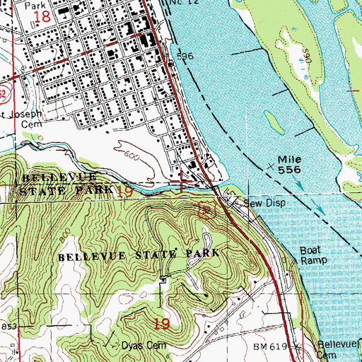 Topographic Map of Potter's Mill (historical), IA