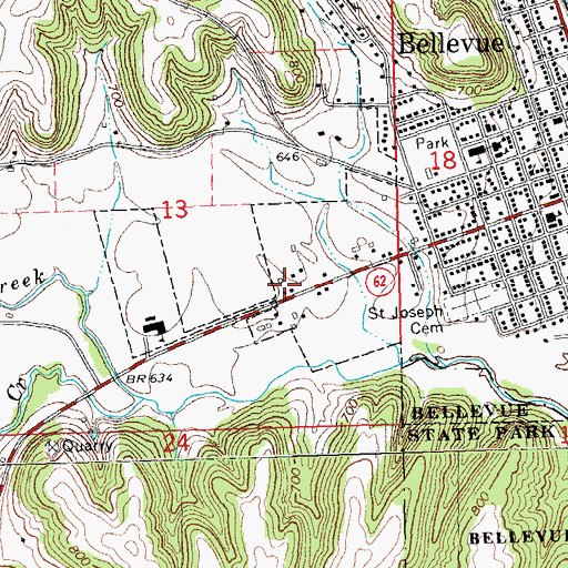 Topographic Map of Mill Valley Care Center, IA