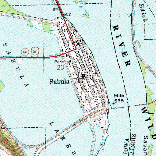 Topographic Map of Methodist Church, IA