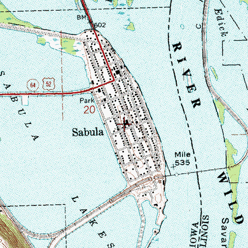 Topographic Map of East Central Middle School, IA