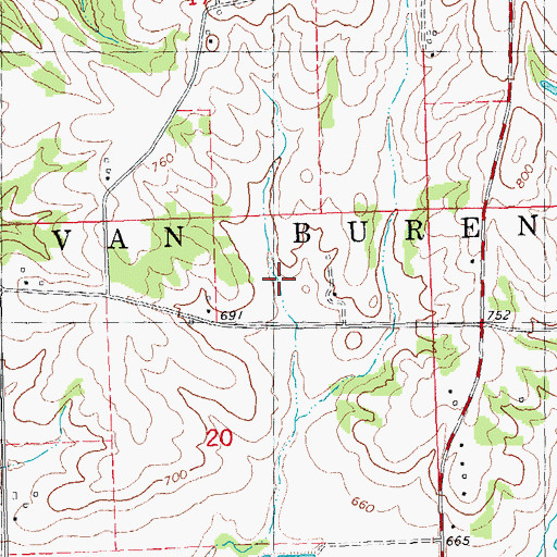 Topographic Map of Plum River Golf Course, IA