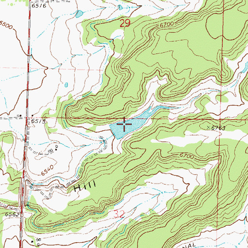 Topographic Map of Pine River Watershed PR-1 Reservoir, CO