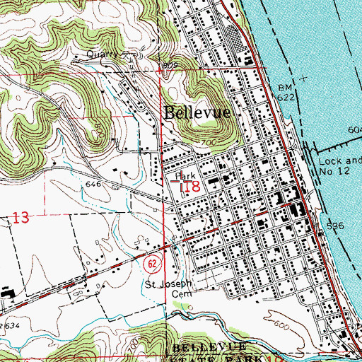 Topographic Map of Cole Park, IA