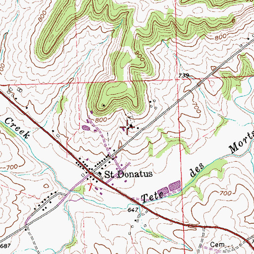 Topographic Map of Way of the Cross, IA
