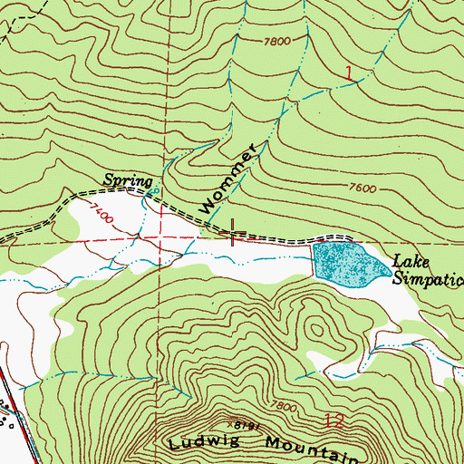 Topographic Map of Wommer Reservoir Number 1, CO