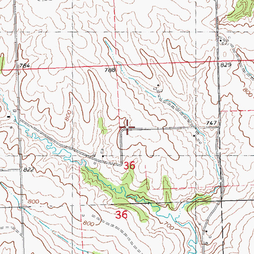 Topographic Map of Heim Farm Cemetery, IA