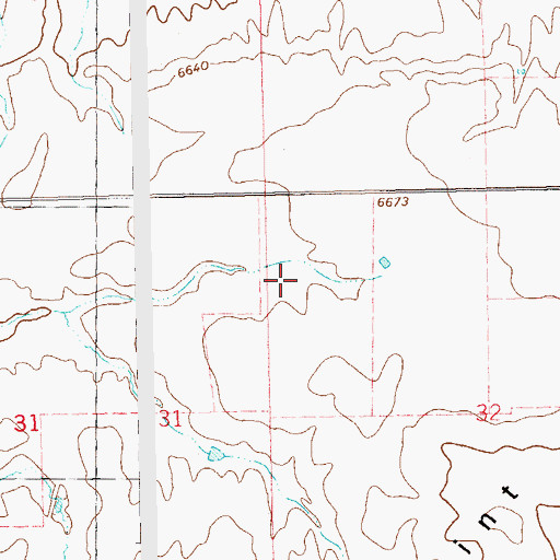 Topographic Map of Ducks Nest Reservoir, CO
