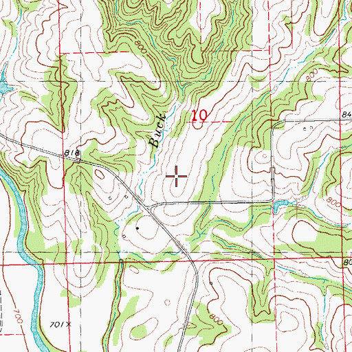 Topographic Map of Beedle Farm Cemetery, IA