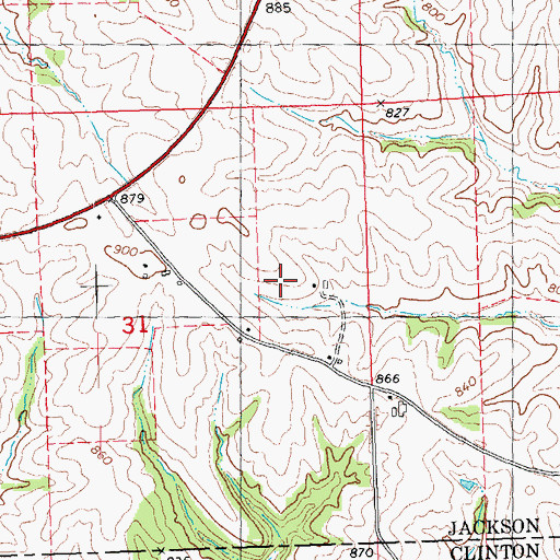 Topographic Map of Haylock Farm Cemetery, IA