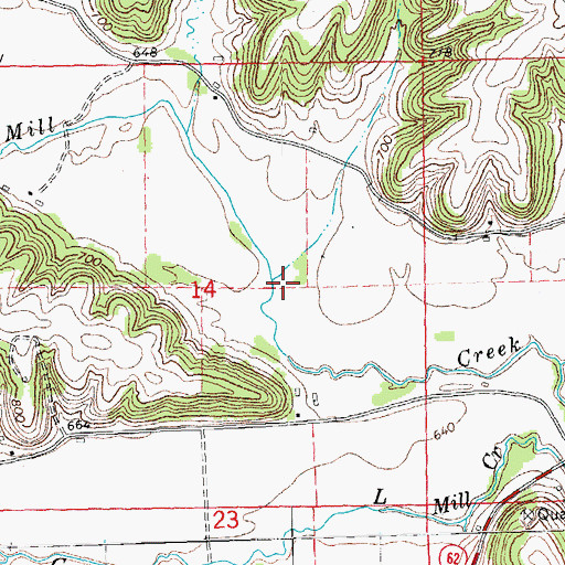 Topographic Map of Daugherty Farm Cemetery, IA