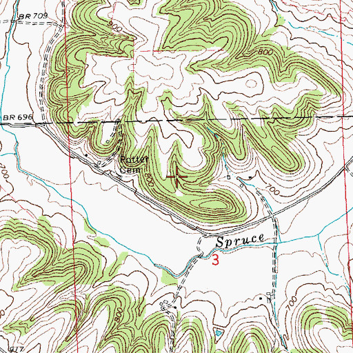 Topographic Map of Saint Nicholas Catholic Cemetery, IA