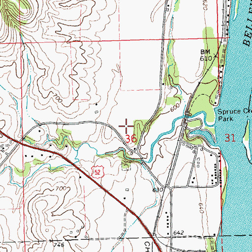 Topographic Map of Weinert Cemetery, IA