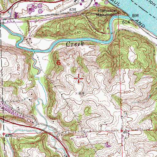 Topographic Map of E B Lyons Nature Center, IA