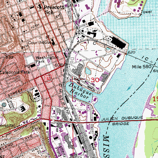 Topographic Map of National River Hall of Fame, IA