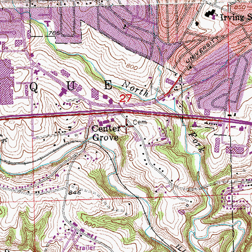 Topographic Map of United Community Ministries, IA