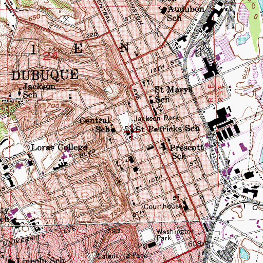 Topographic Map of Saint Patricks Catholic Church, IA