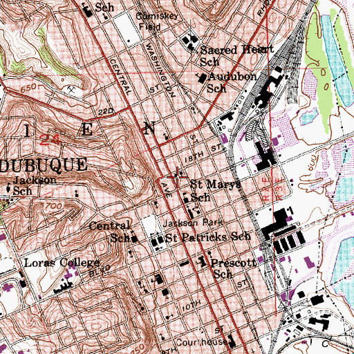 Topographic Map of Saint Matthew Lutheran Church, IA