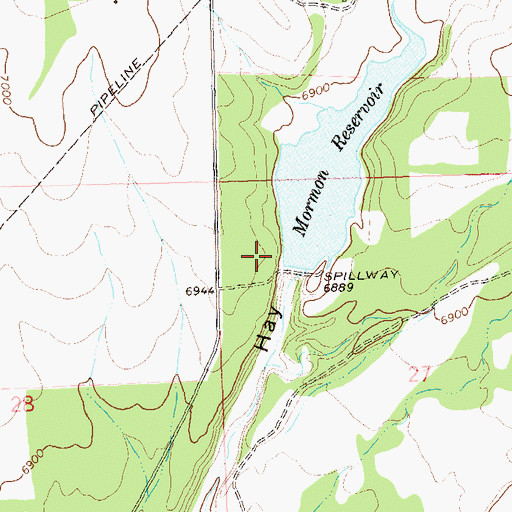 Topographic Map of Red Mesa Ward Dam, CO