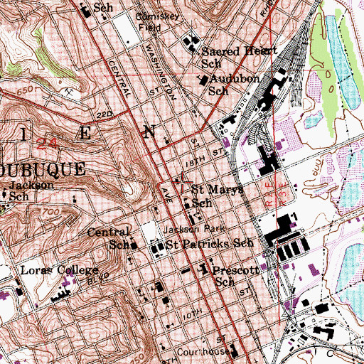 Topographic Map of Immanuel Congregational Church, IA
