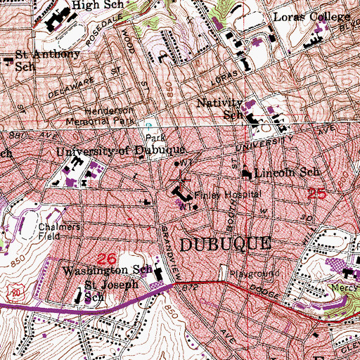Topographic Map of Holy Trinity Lutheran Church, IA