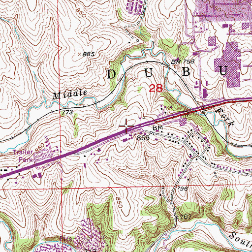 Topographic Map of Word of Life Church, IA