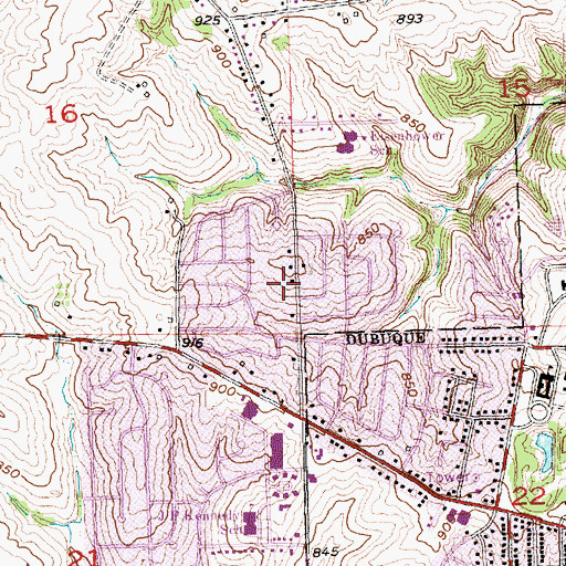 Topographic Map of Summit Congregational Church, IA