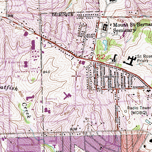 Topographic Map of First Baptist Church, IA