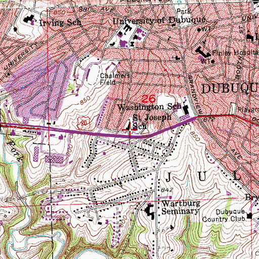 Topographic Map of Saint Joseph the Worker Church, IA