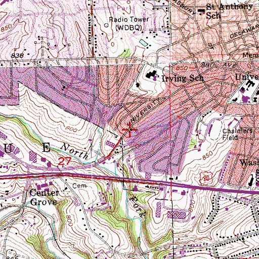 Topographic Map of Church of the Nazarene, IA
