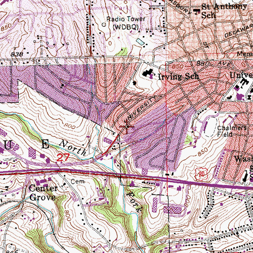 Topographic Map of Church of the Nazarene, IA