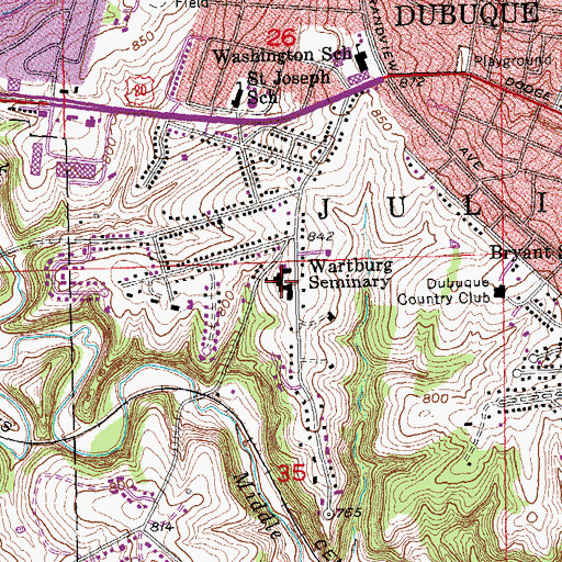 Topographic Map of Rock of Ages Chapel, IA